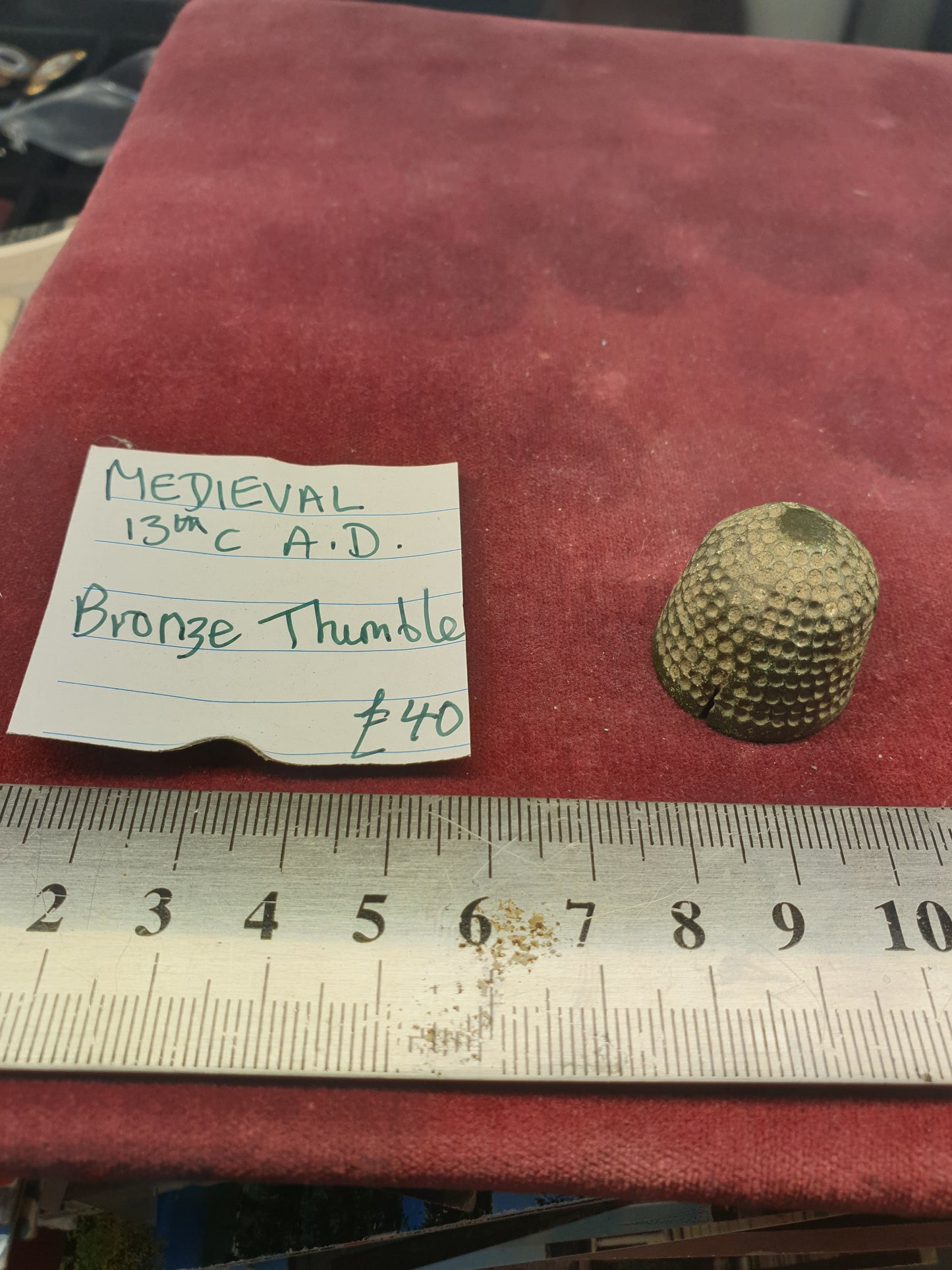 Medieval 13th C A.D Bronze Thimble