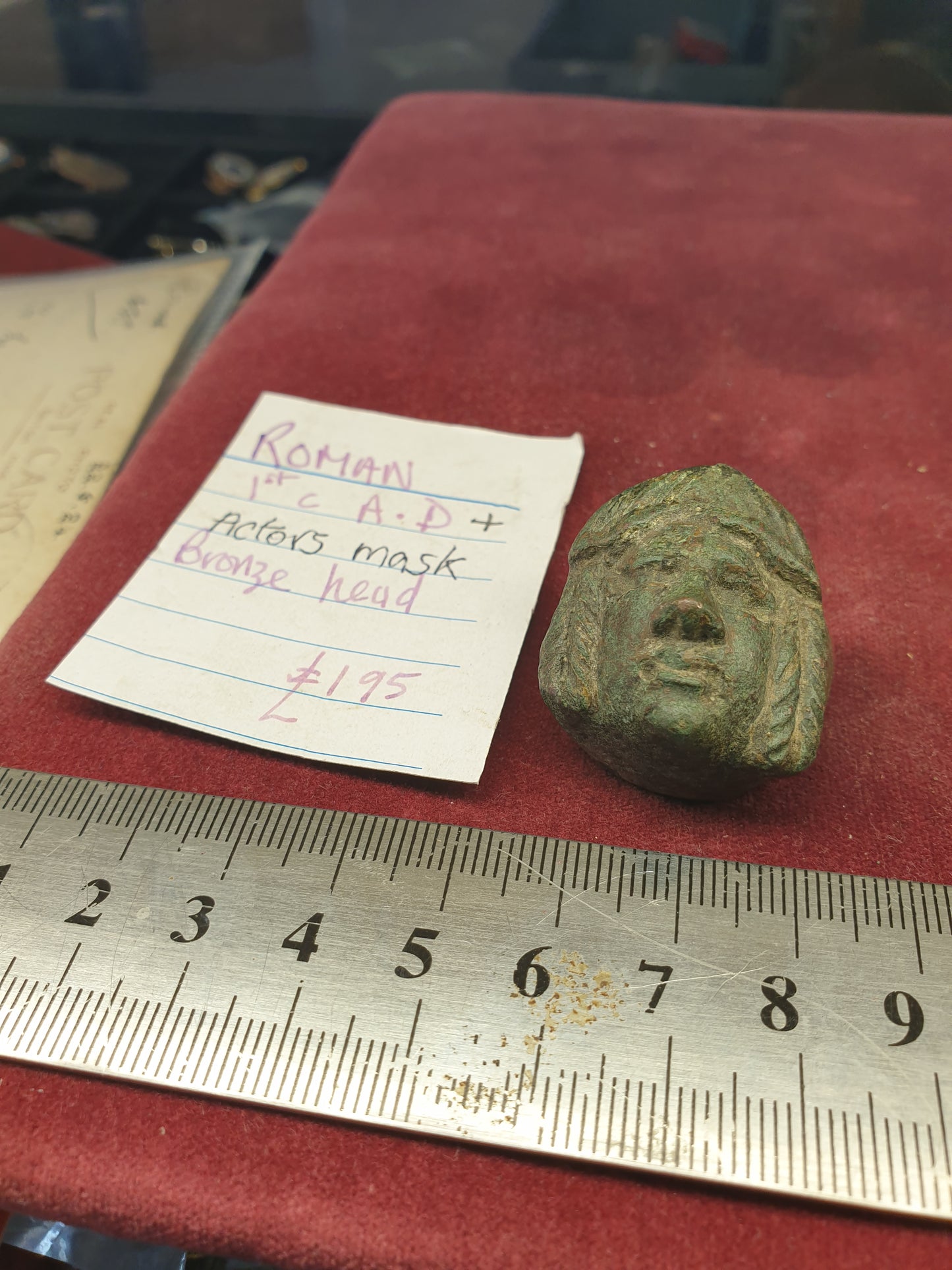 Roman 1st c A.D. Actors Mask Bronze Head
