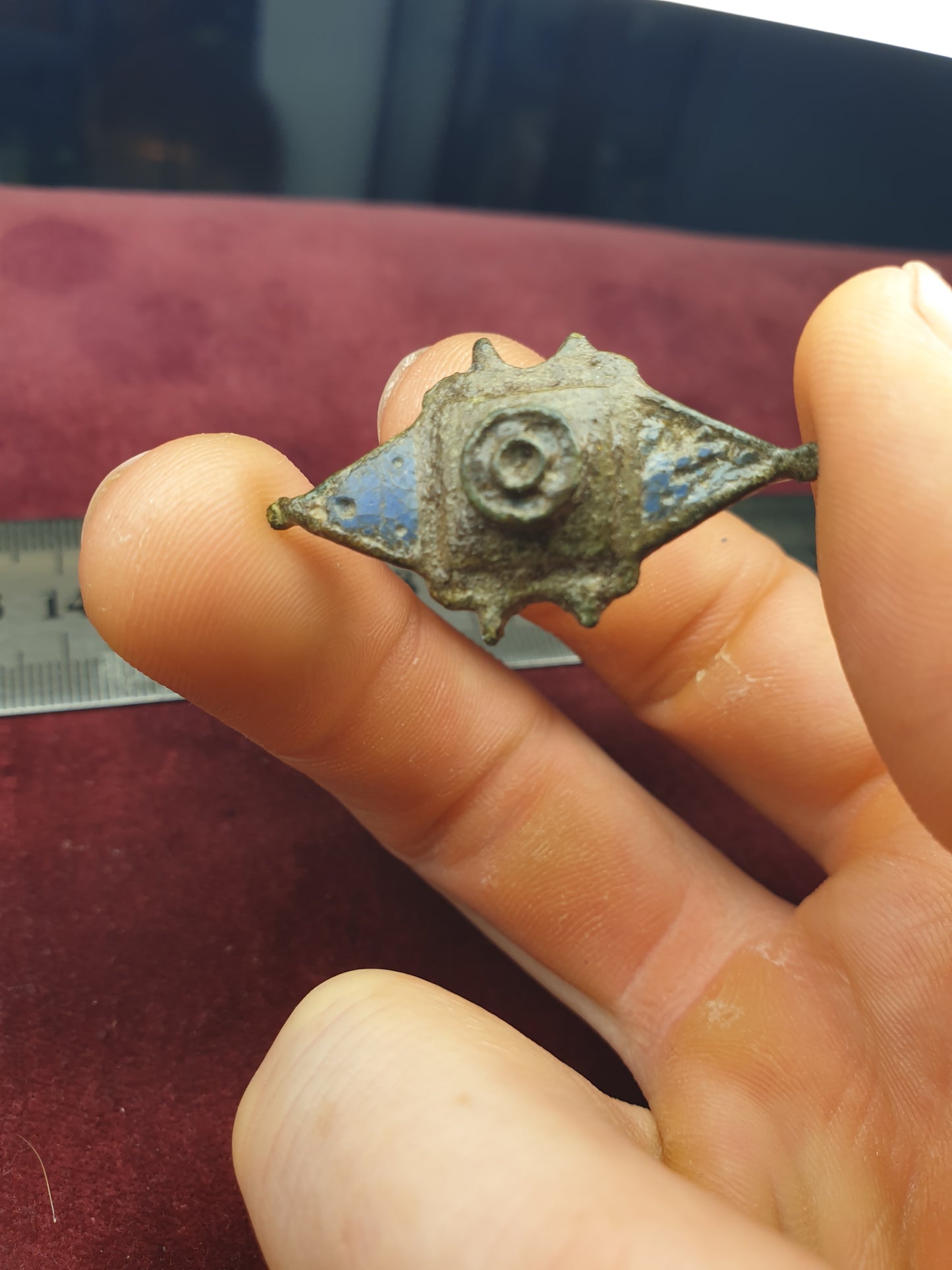 Roman 2nd C A.D. Enamelled Plate Brooch