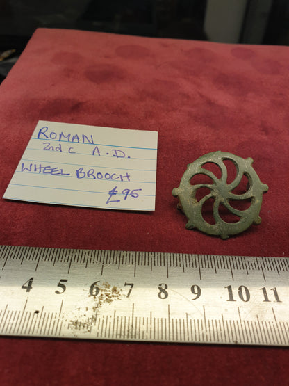 Roman 2nd C A.D Wheel Brooch