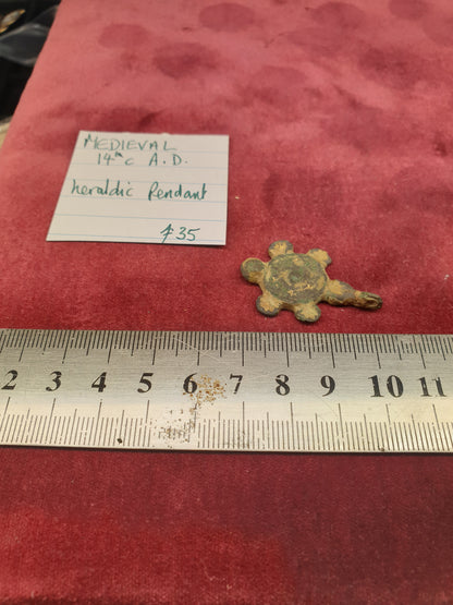 Medieval 14th C A.D Heraldic Pendant
