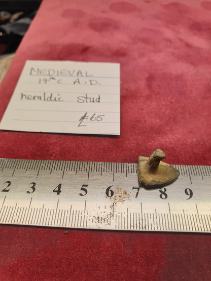 Medieval 14th C A.D Heraldic Stud