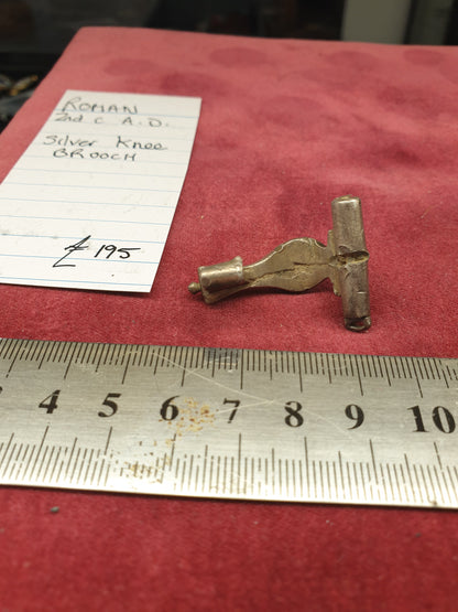 Roman 2nd C A.D. Silver Knee Brooch