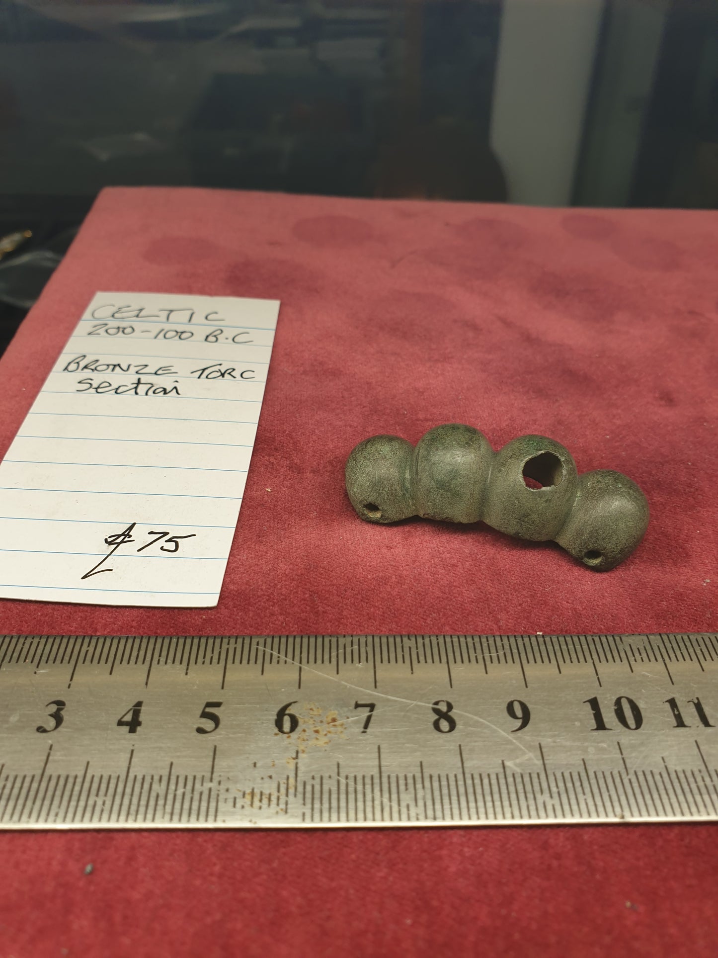 Celtic 200-100 B.C Bronze Torc Section