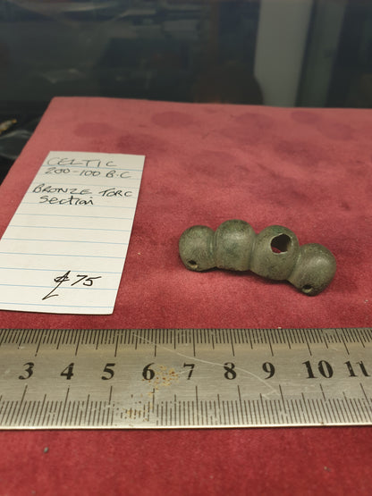 Celtic 200-100 B.C Bronze Torc Section