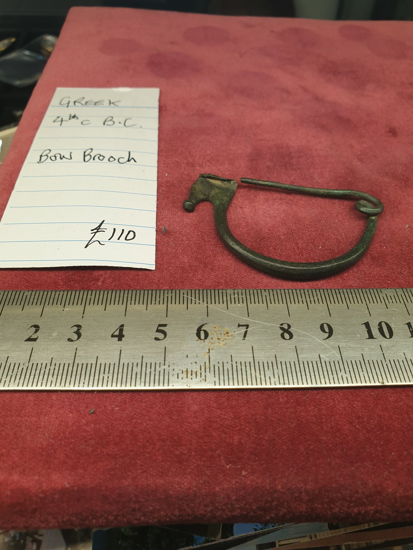 Greek 4th C B.C Bow Brooch