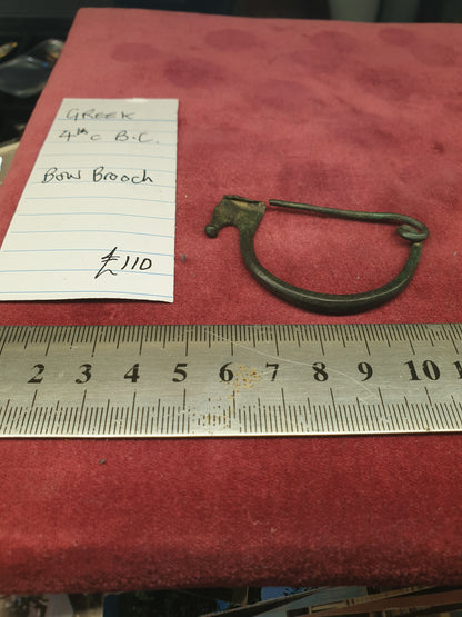 Greek 4th C B.C Bow Brooch
