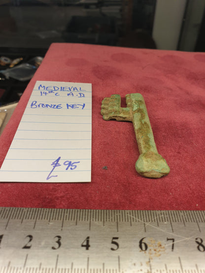 Medieval 14th C A.D. Bronze Key