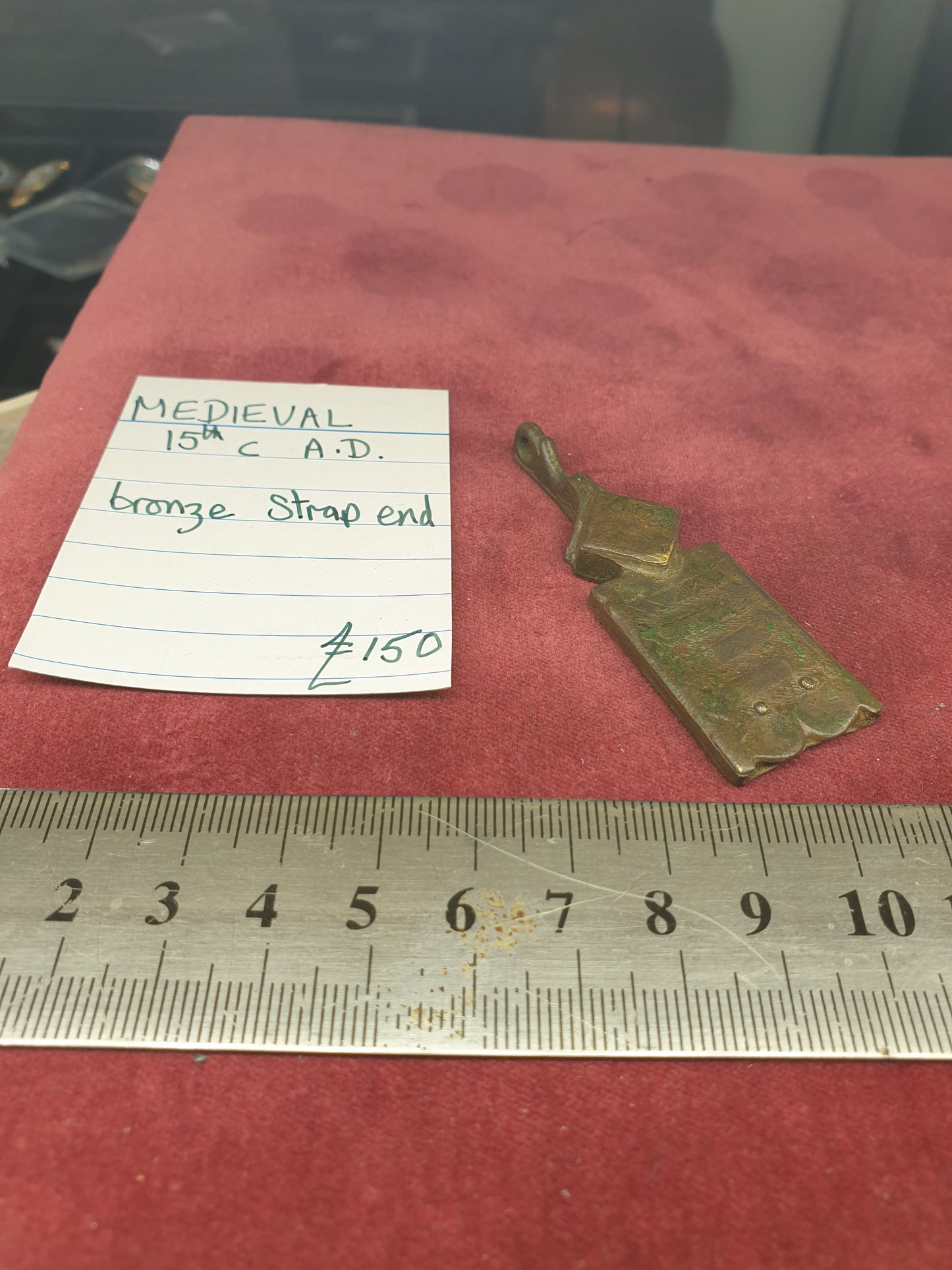 Medieval 15th C A.D  Bronze Strap End