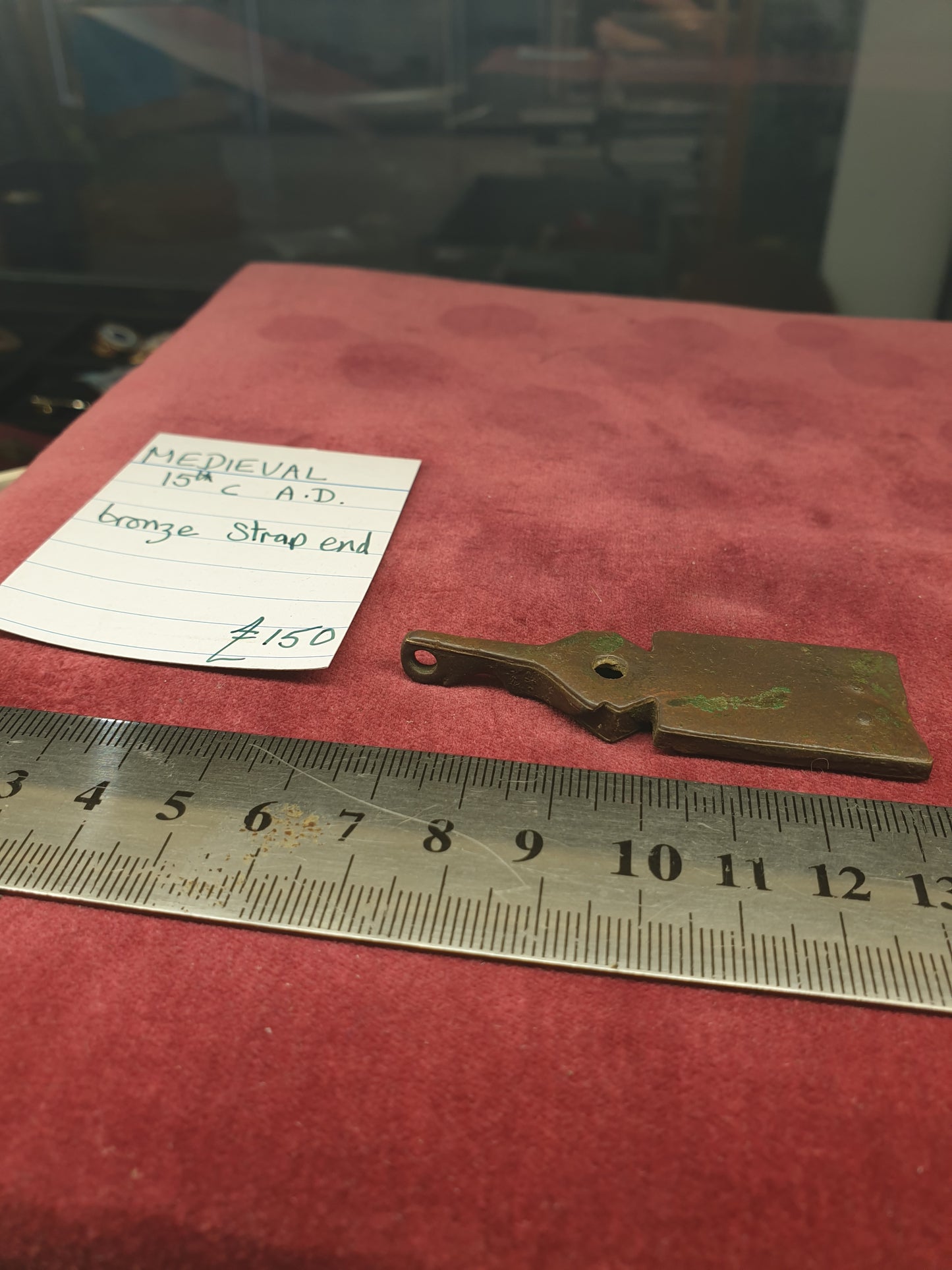 Medieval 15th C A.D  Bronze Strap End