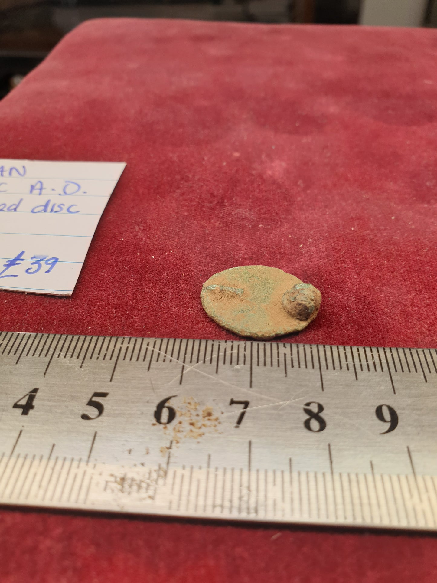 Roman 2nd C A.D Enamelled Disc Brooch