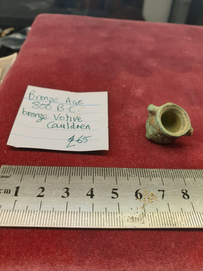 Bronze Age 800 B.C Bronze Votive Cauldren