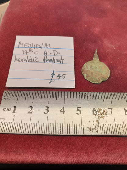 Medieval 14th C A.D Heraldic Pendant