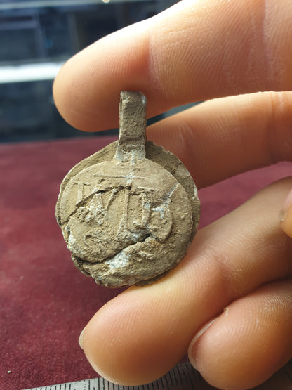 Medieval 15th C A.D Lead Bag Seal