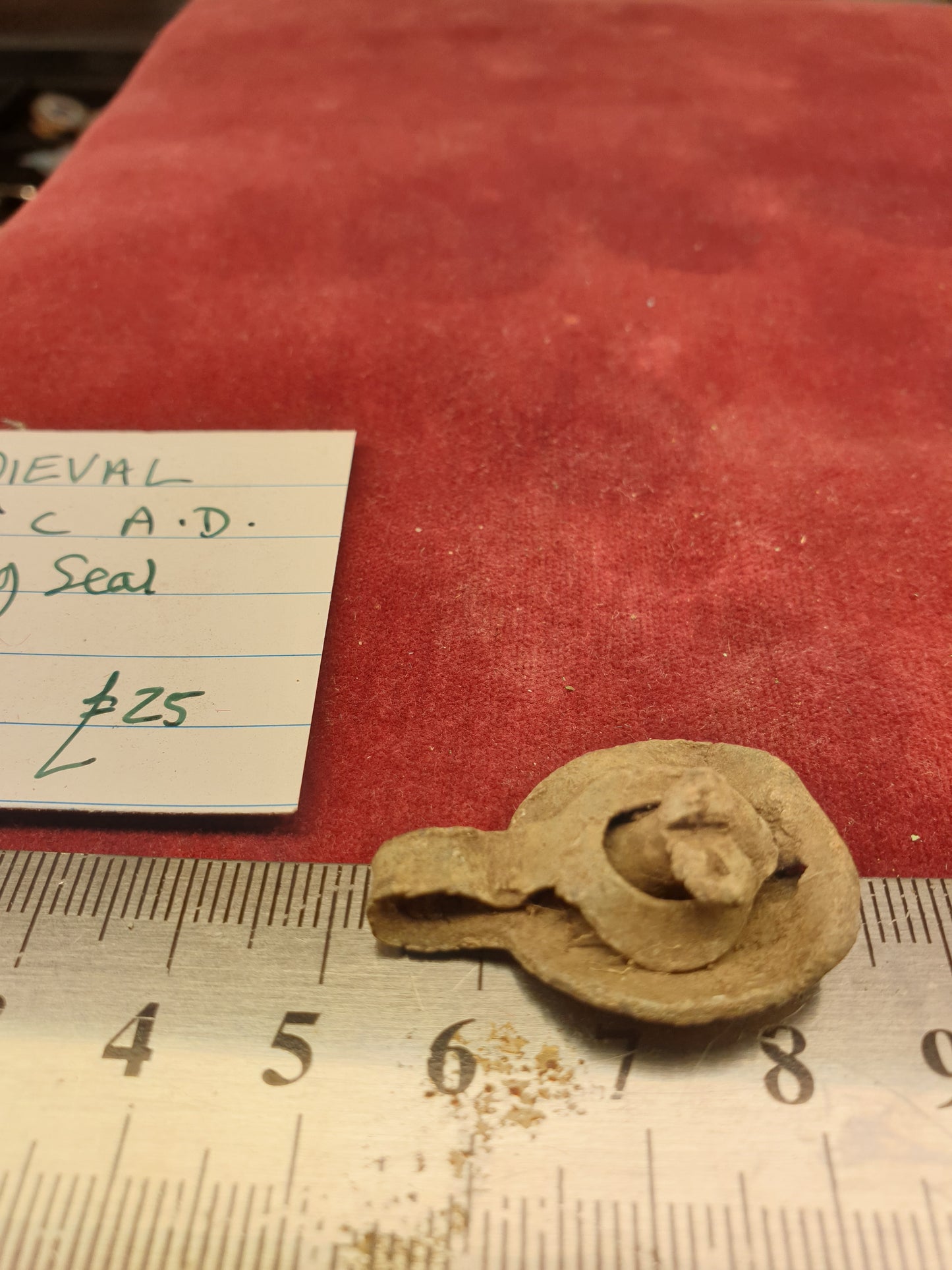 Medieval 15th C A.D Lead Bag Seal