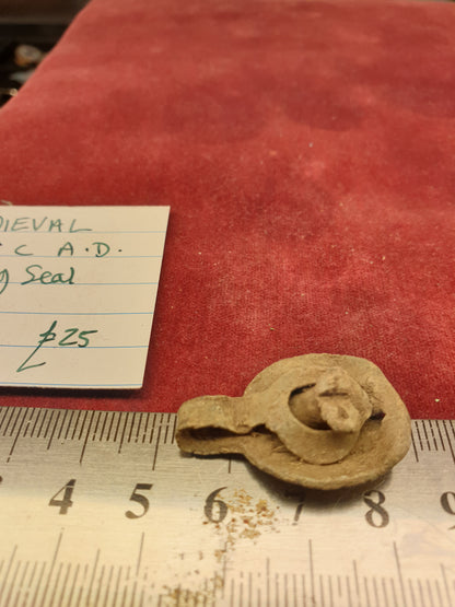 Medieval 15th C A.D Lead Bag Seal