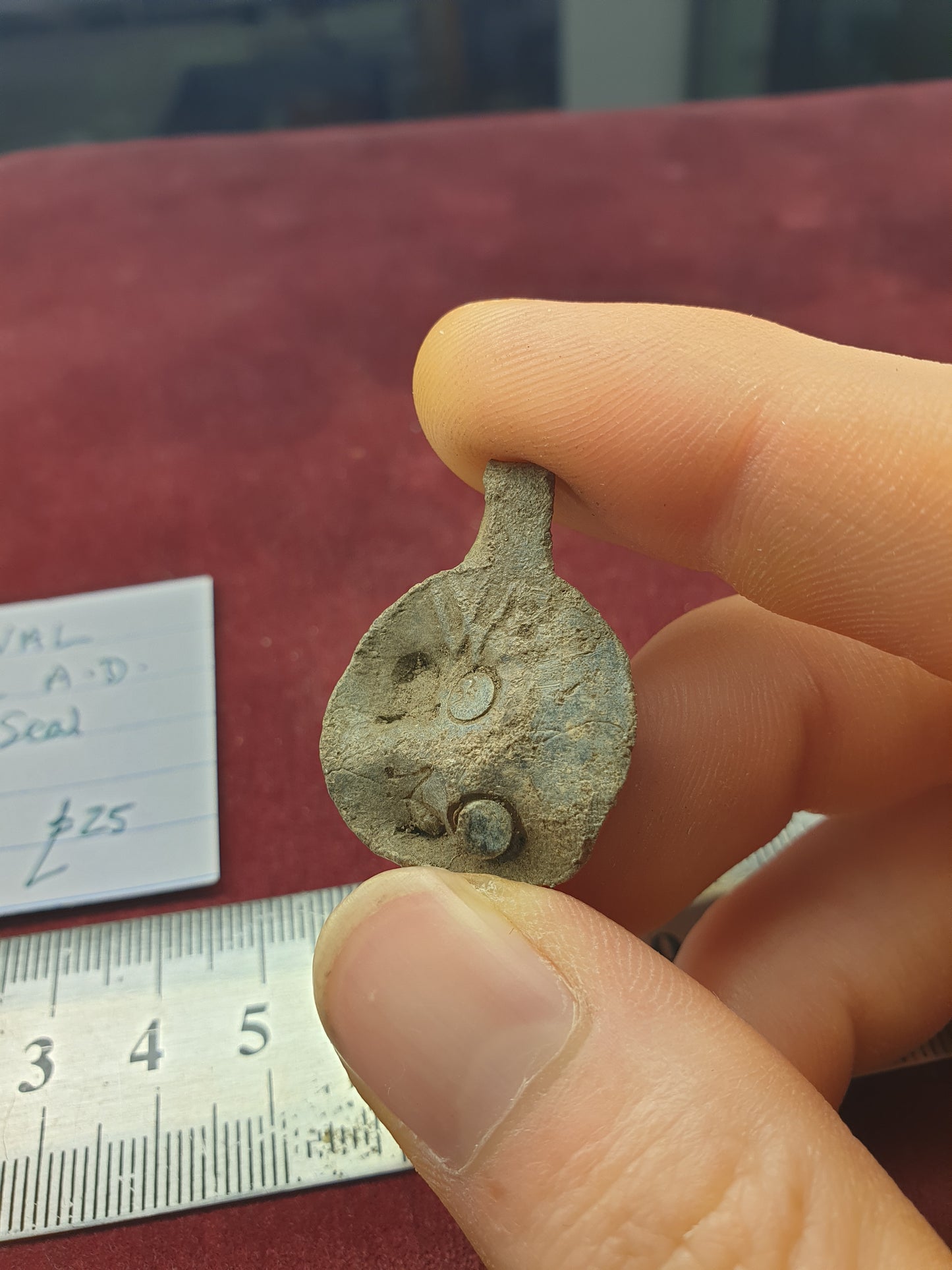 Medieval 15th C A.D Lead Bag Seal