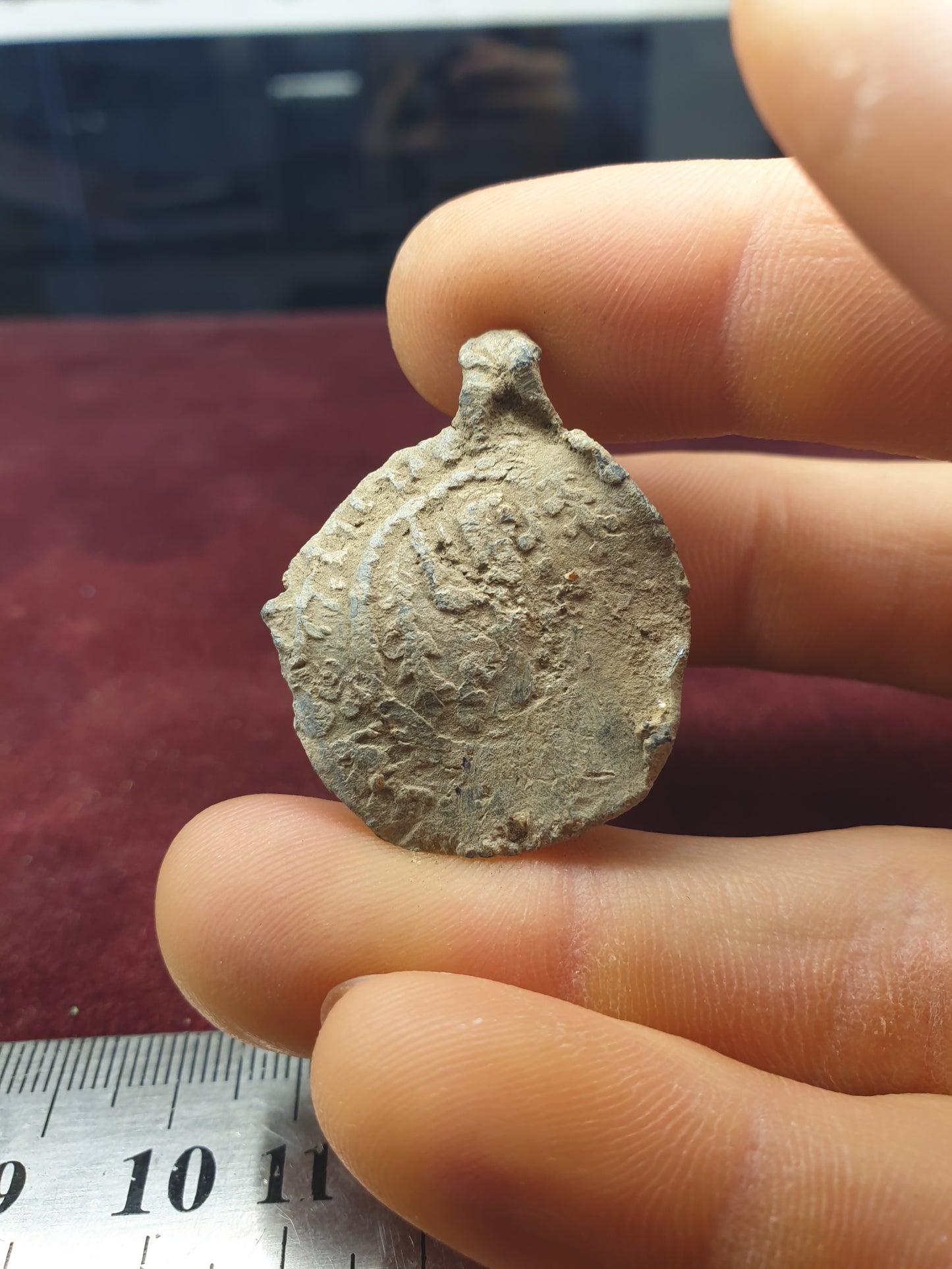 Medieval 15th C A.D Lead Bag Seal