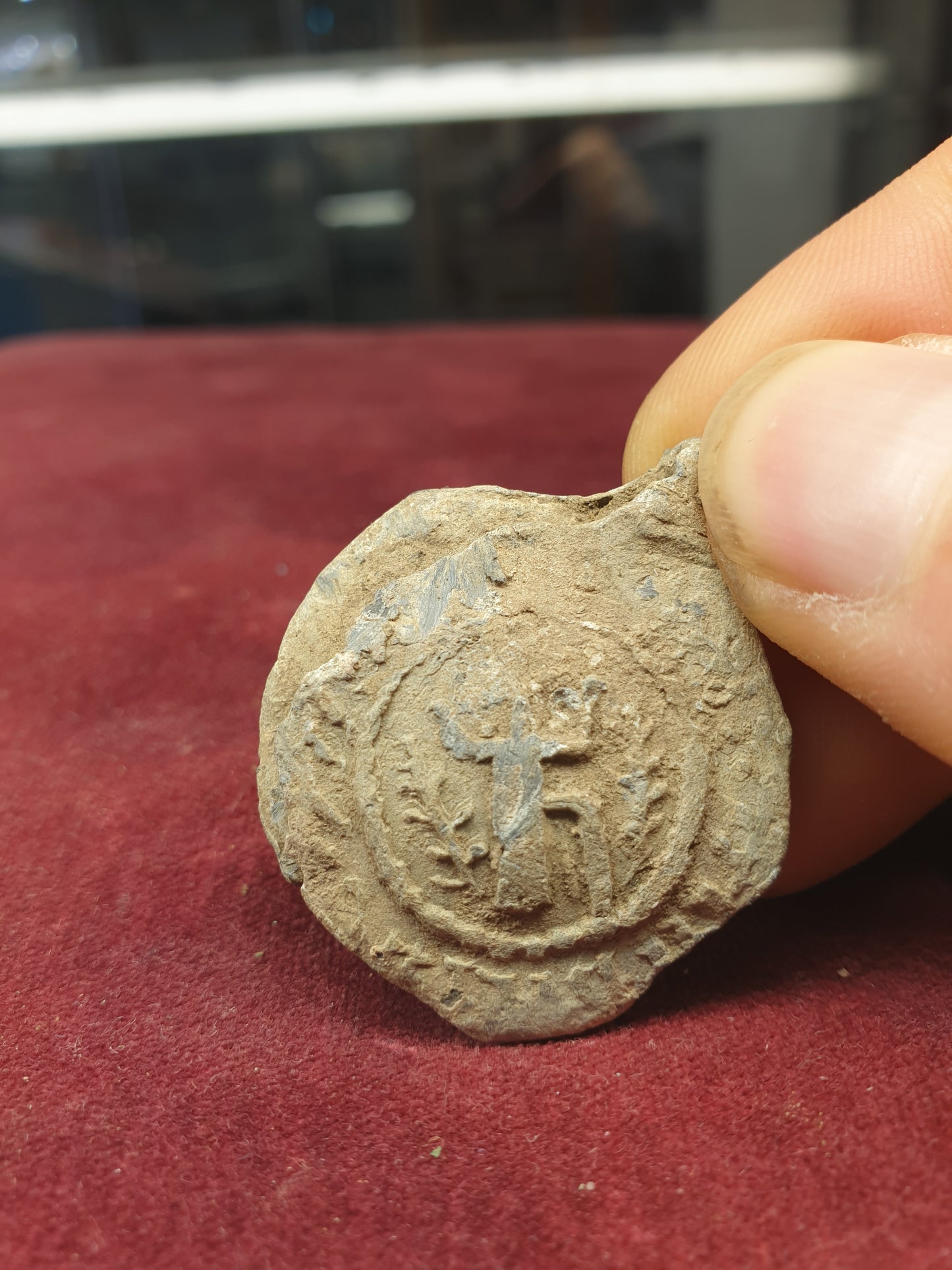 Medieval 15th C A.D Lead Bag Seal