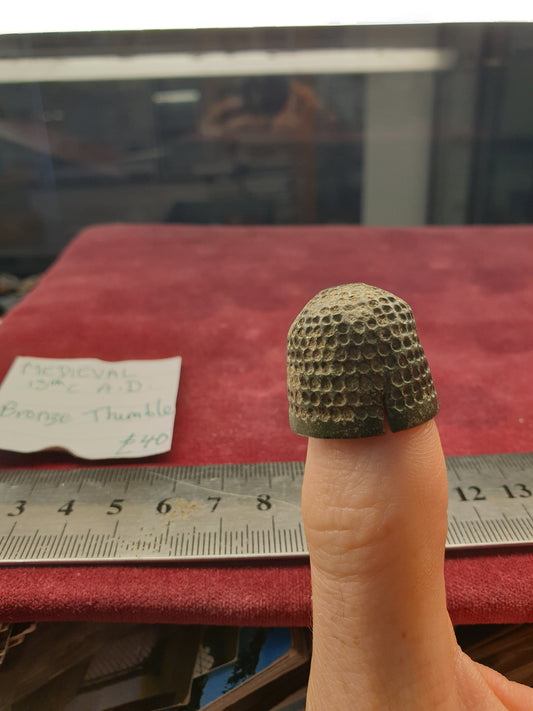 Medieval 13th C A.D Bronze Thimble
