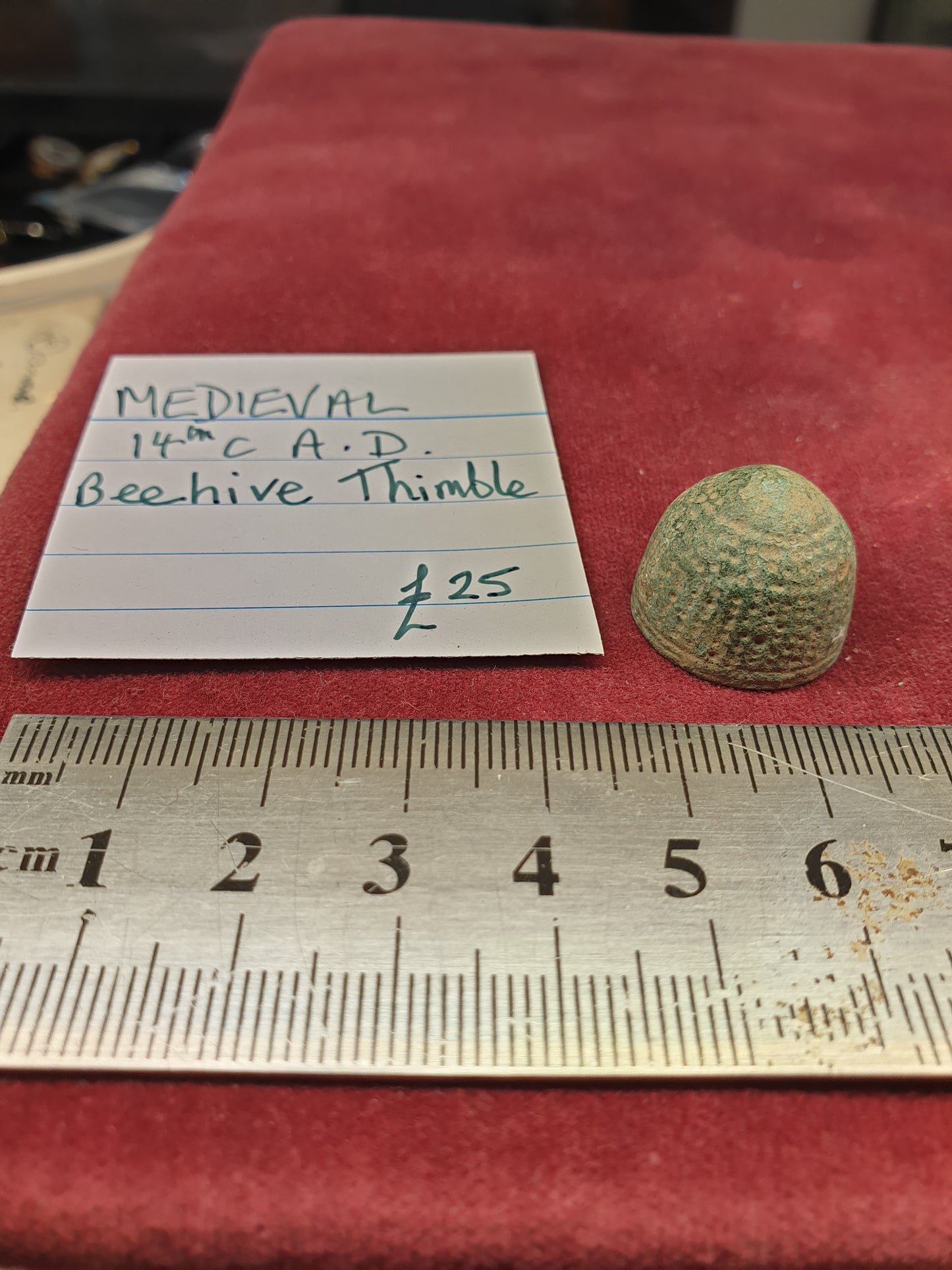 Medieval 14th C A.D Beehive Thimble