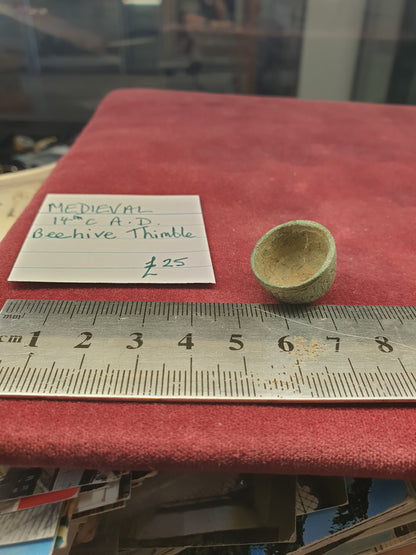 Medieval 14th C A.D Beehive Thimble