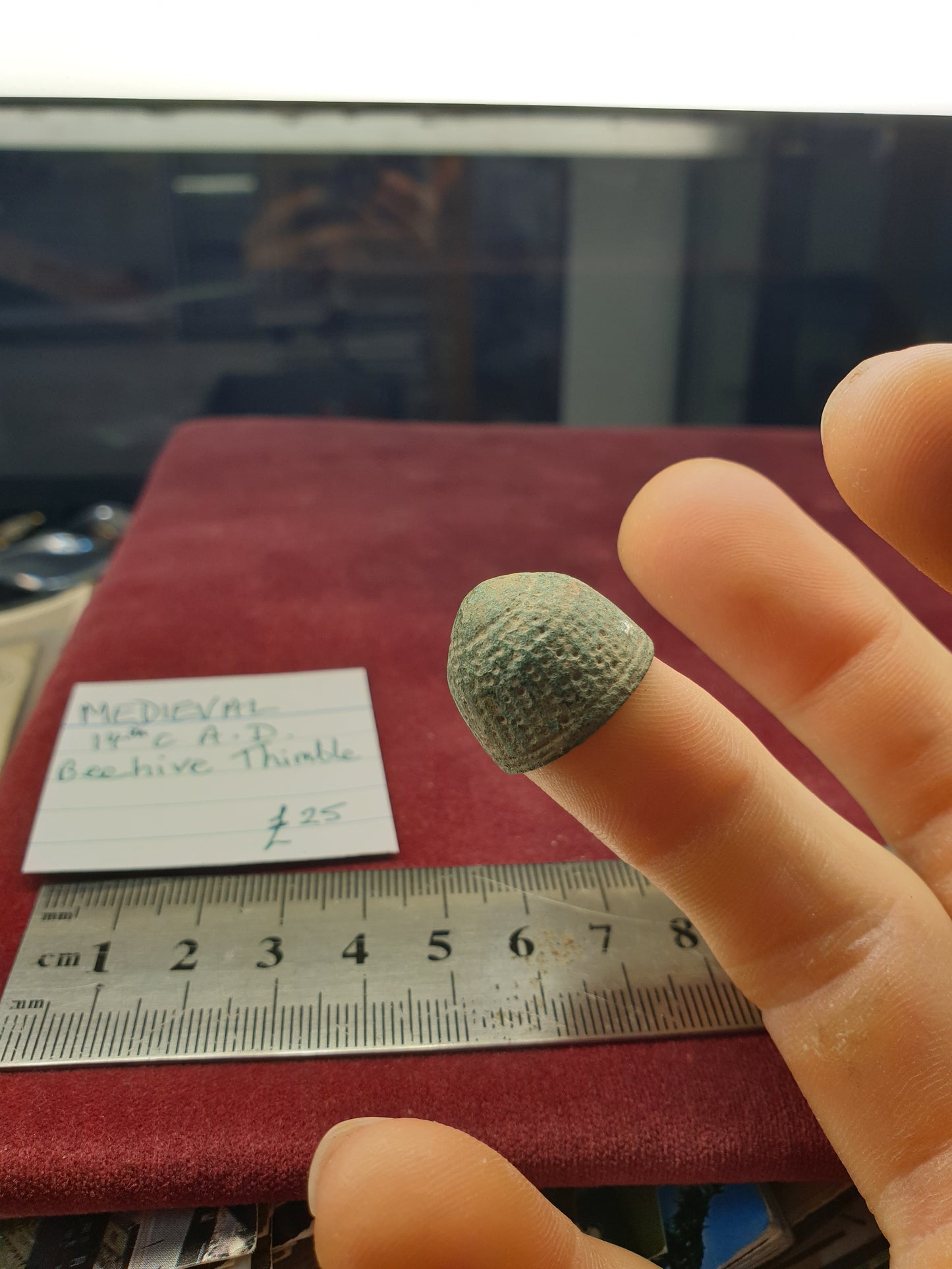 Medieval 14th C A.D Beehive Thimble