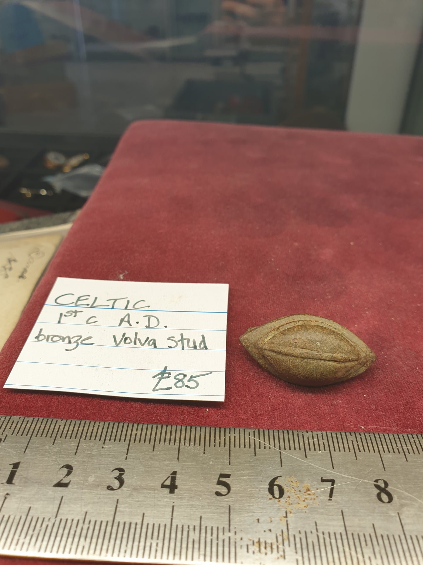 Celtic 1st C A.D. Bronze Volva Stud