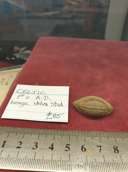 Celtic 1st C A.D. Bronze Volva Stud