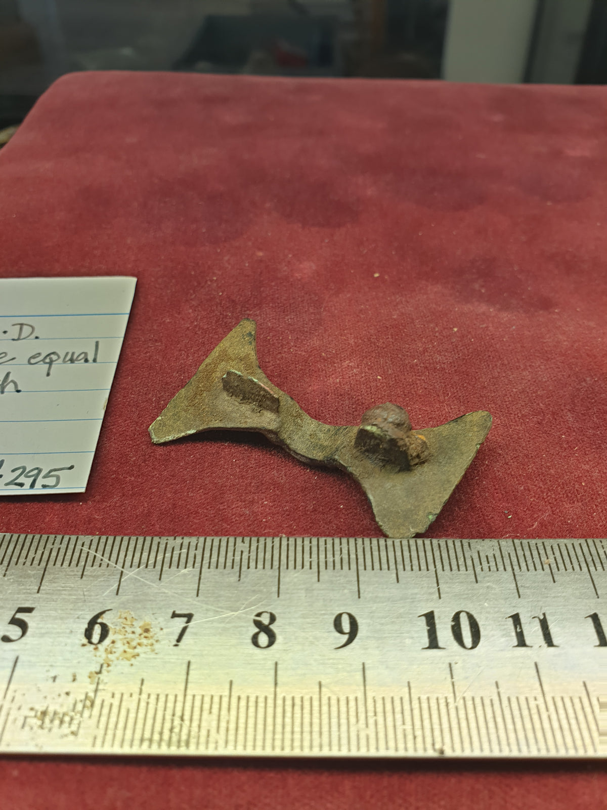 Saxon 7th C A.D Silvered Bronze Equal Armed Brooch