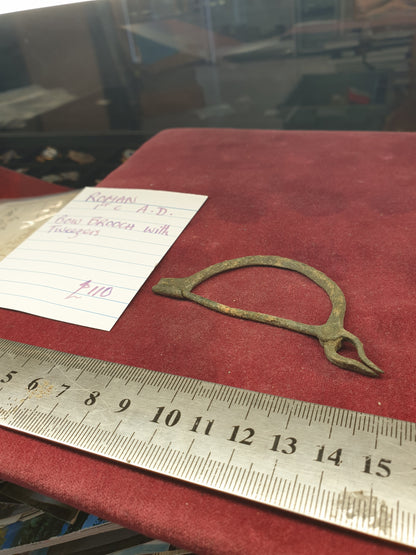 Roman 1st C A.D Bow Brooch with Tweezers