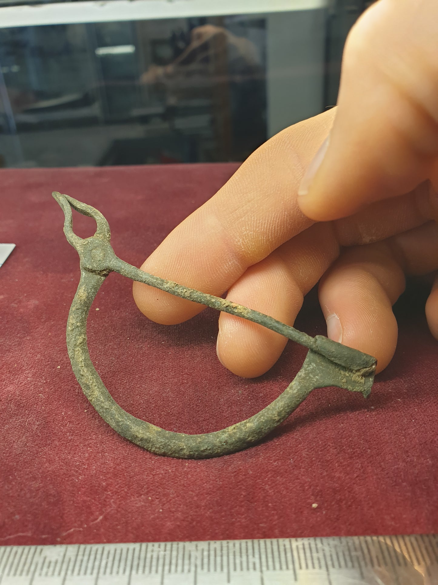 Roman 1st C A.D Bow Brooch with Tweezers