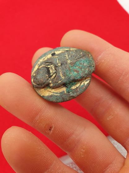 Medieval 14th C A.D Gilt Bronze Saint Altar Mount