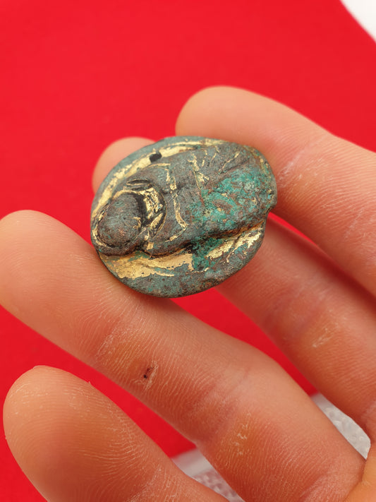 Medieval 14th C A.D Gilt Bronze Saint Altar Mount